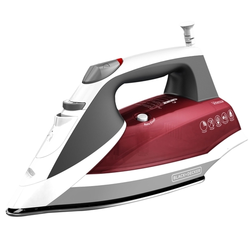 Black+Decker IR2050 Vitessa Series Advanced Steam Iron, 1200 W, Cranberry