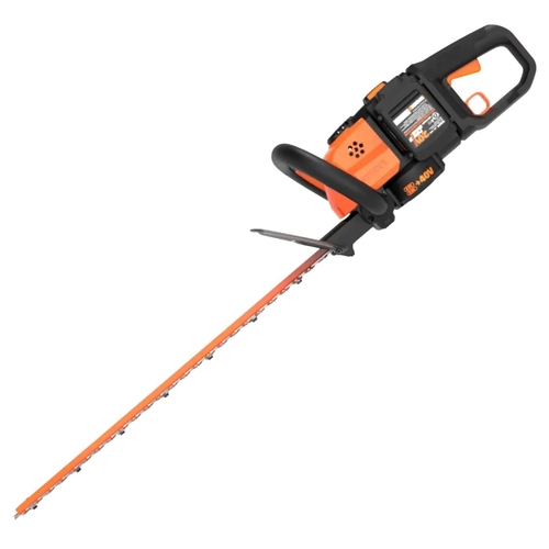 Worx WG284 Hedge Trimmer, 2 Ah, 40 V Battery, Lithium-Ion Battery, 3/4 in Dia x 24 in L Cutting Capacity