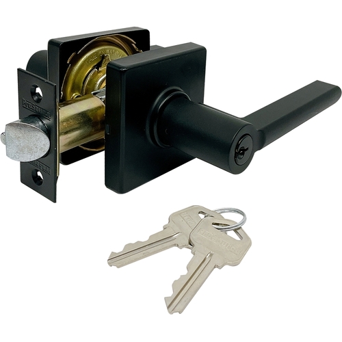 Entry Lock, Lever, Contemporary, Matte Black - pack of 3