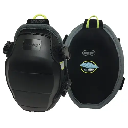 Bucket Boss GX1 KneeKeeper HV Series Knee Pad, Gel Foam Pad, Tri-Buckle Closure Pair Black