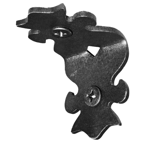 Rafter Clip, 2 in L, 1-1/2 in W, Steel, Powder-Coated Black