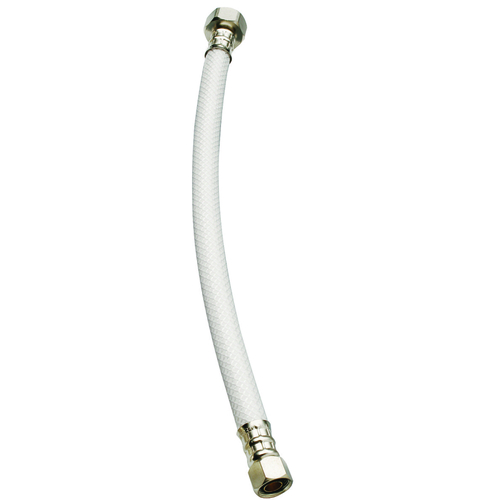 EZ Series Sink Supply Tube, 3/8 in Inlet, Compression Inlet, 1/2 in Outlet, FIP Outlet, Vinyl Tubing