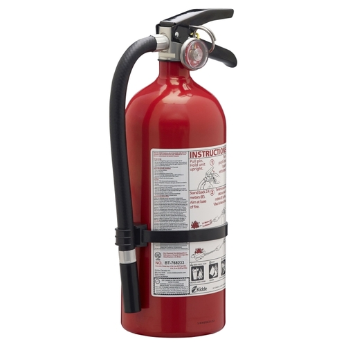 Kidde 466559 Fire Extinguisher, 4 lb Capacity, Monoammonium Phosphate, 2-A:10-B:C, Class A, Class B, Class C Class