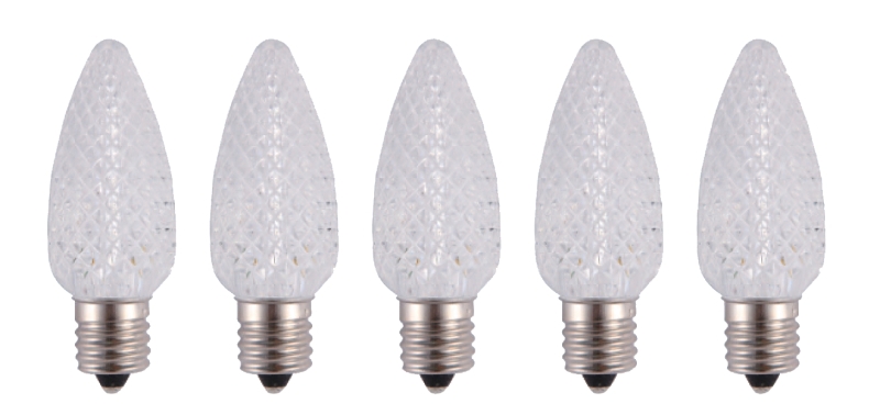 Hometown Holidays 24991 Bulb, Intermediate Lamp Base, LED Lamp, Crystal Cool White Light - pack of 25