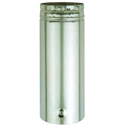 AmeriVent 3E12A Type B Gas Vent Pipe, 3 in OD, 12 in L, Aluminum/Galvanized Steel, Brass