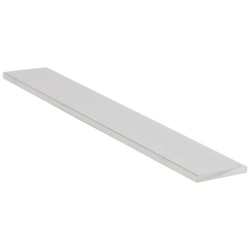 Flat Bar, 3/4 in W, 8 ft L, 1/8 in Thick, Aluminum, Satin Clear