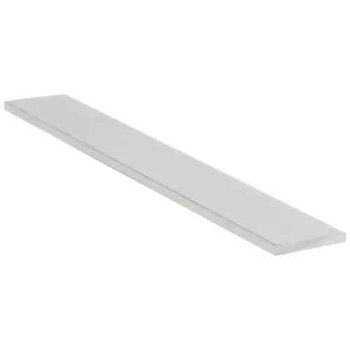 Flat Bar, 3/4 in W, 8 ft L, 1/8 in Thick, Aluminum, Satin Clear