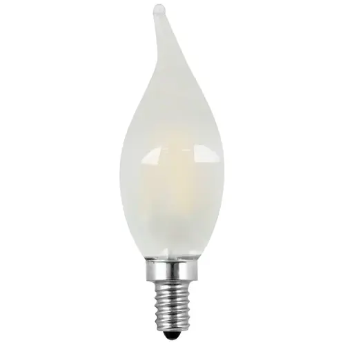 Feit Electric BPCFF40/927CA/FIL/2 LED Bulb, Decorative, Flame Tip Lamp, 40 W Equivalent, E12 Lamp Base, Dimmable Pair