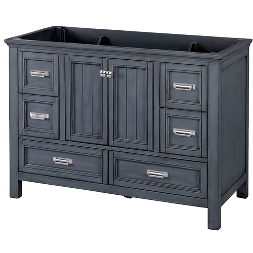 Foremost BABV4822D Brantley Series Vanity, Wood, Harbor Blue, 2-Cabinet Door, 6-Drawer