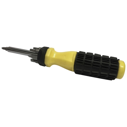 Multi-Bit Screwdriver, Slotted, Phillips, Star Drive, 7-3/8 in OAL