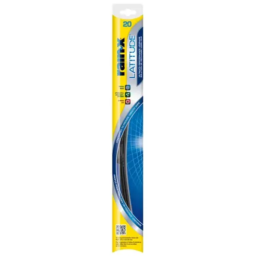 Latitude Wiper Blade, Contoured Blade, 20 in L Blade, Metal/Rubber