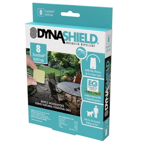 DynaShield DS1000R8SR Repellent Refill Pad, 6 hr Refill - pack of 8