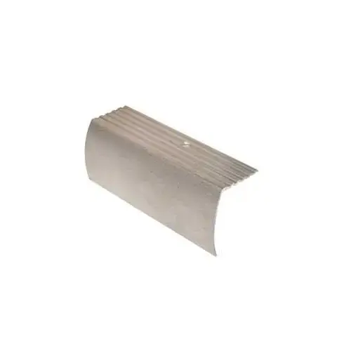 Stair Nose Moulding, 12 ft L, 1-1/8 in W, Aluminum, Hammered Gold