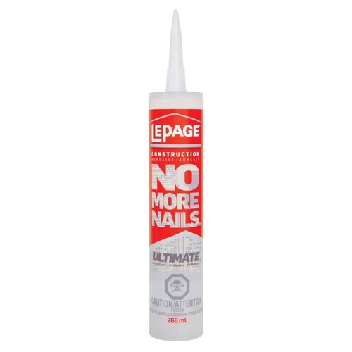 1654398 No More Nails Ultimate Clear Adhesive, Clear, 266 mL