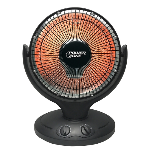 Parabolic Heater, 6.7 A, 120 V, 400/800 W, 2-Heating Stage, Black