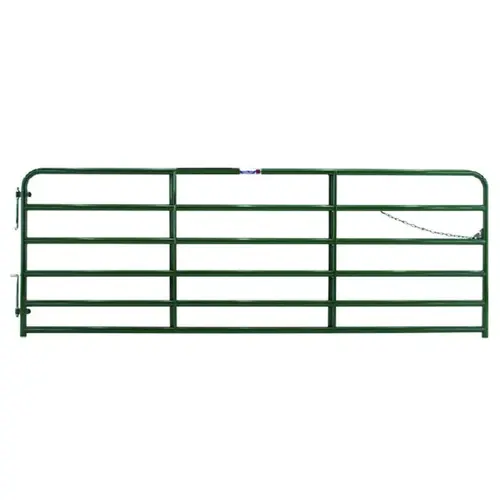 Tarter 2RG8 Bull Gate, 8 ft W Gate, 52 in H Gate, Steel Frame, Red
