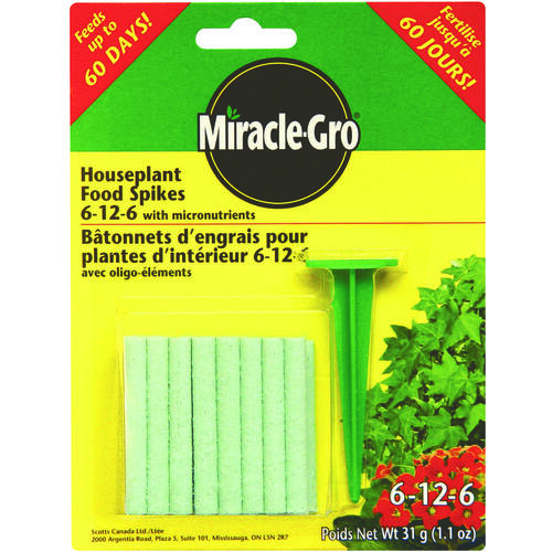 Miracle-Gro 1102521 Fertilizer, 31 g Box, Spike, 6-12-6 N-P-K Ratio