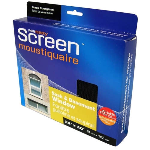 Eazy Screen CSG2440B SG2440B Screen Wire, 40 in L, 24 in W, Fiberglass, Black