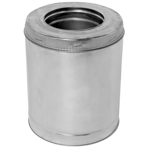SELKIRK JM6S12 SuperVent 2100 Chimney Pipe, 10 in OD, 12 in L, Stainless Steel