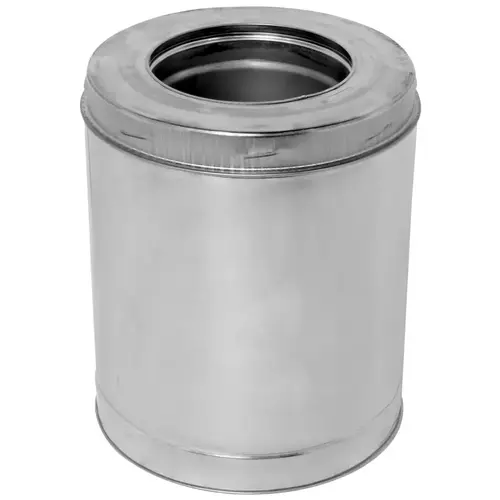 SuperVent 2100 Chimney Pipe, 10 in OD, 12 in L, Stainless Steel