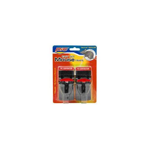 pic PMT-2 Mouse Trap, 6.9 in L, 5-1/4 in W, 2.4 in H - pack of 2