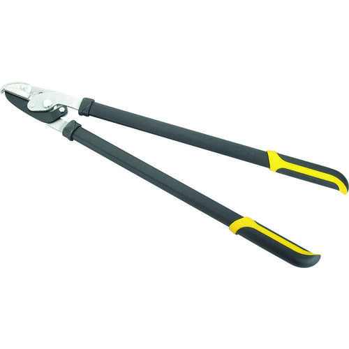 Anvil Lopper, 1-1/4 in Cutting Capacity, Carbon Steel Blade, Steel Handle, 27 in OAL Teflon coated