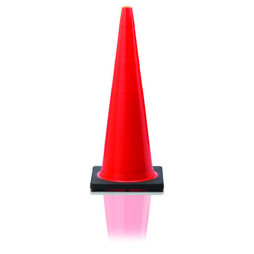 Revolution RS Traffic Safety Cone, 36 in H Cone, PVC Cone, Fluorescent Orange Cone