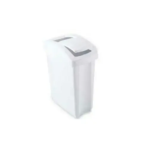 Rubbermaid FG451300WHT Waste Basket, 12 qt Capacity, Plastic, White, 15.9 in H