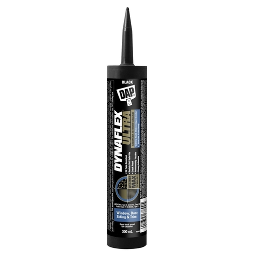 DAP 7079874158 DYNAFLEX ULTRA Advanced Exterior Sealant, Black, 7 to 14 days Curing, 5 to 37 deg C, 300 mL Cartridge