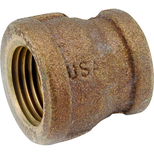 Reducing Pipe Coupling, 1-1/4 x 1 in, FIPT, Brass, 200 psi Pressure