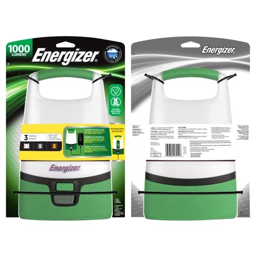 Energizer ENALUR7 Rechargeable Lantern, Lithium-Ion Battery, LED Lamp, Green