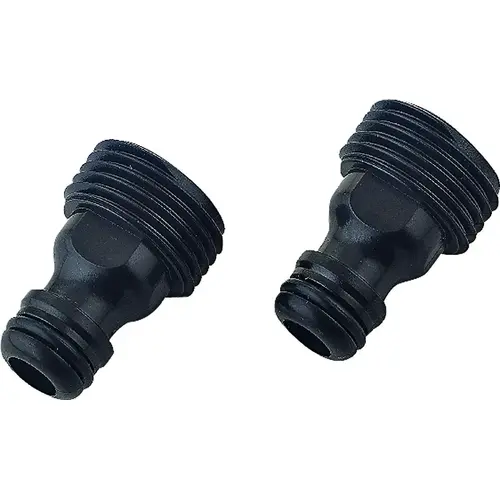 Tap Adapter Male Thread, Male Thread, Plastic, Black, For: Quick Connector - pack of 2