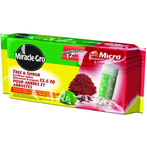 Miracle-Gro 1102731 Fertilizer, 1.36 kg Sleeve, Spike, 15-5-10 N-P-K Ratio