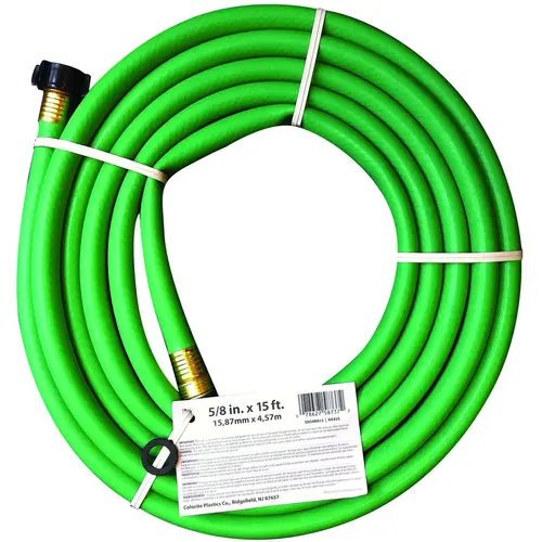Swan CSN58R015FM SNR015FM Garden Hose, 11 to 19 ft L, Vinyl Green