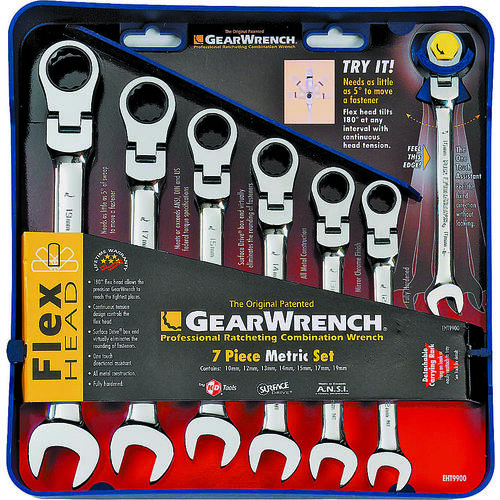 Wrench Set, 7-Piece, Steel, Specifications: Metric Measurement