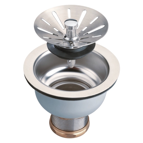 Basket Strainer Assembly, Brass, Brushed Nickel