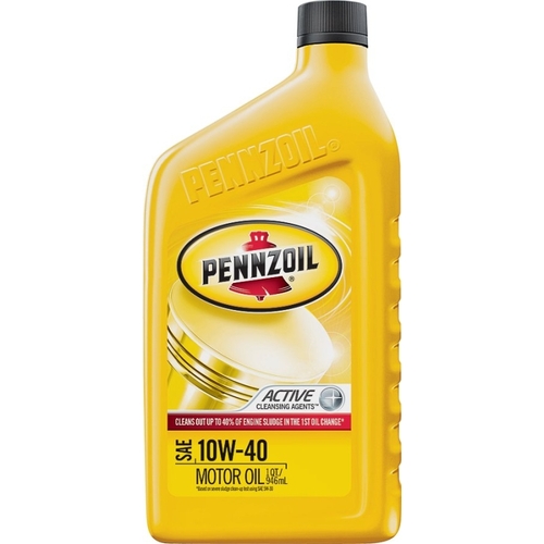 PENNZOIL 550035160/3653 Motor Oil, 10W-40, 1 qt Bottle