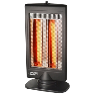 PowerZone BFGF-8 Electric Halogen Radiant Oscillating Space Heater, 400/800  W