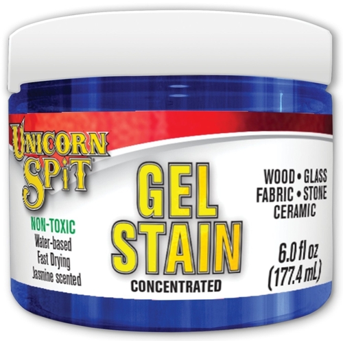 ECLECTIC PRODUCTS INC 5772008 UNICORN SPIT Gel Stain and Glaze, Blue Thunder, 6 fl-oz, Jar
