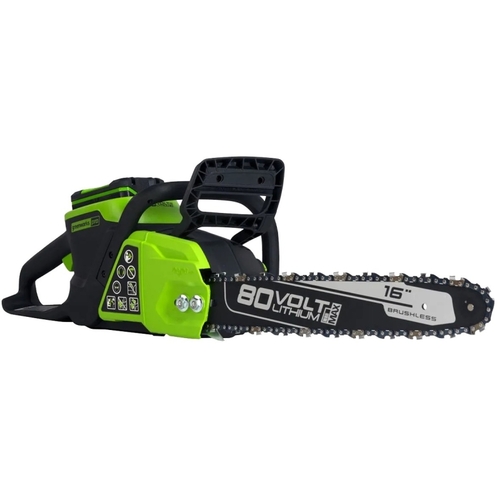 Brushless Chainsaw, Battery Included, 2.5 Ah, 80 V, Lithium-Ion, 28 in Cutting Capacity
