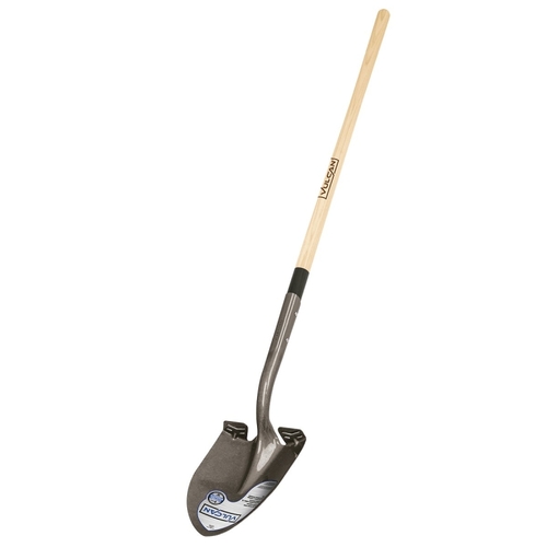 Shovel, 14 ga Gauge, Wood Handle, Long Handle, 48 in L Handle