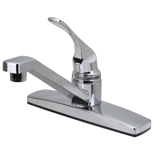 Kitchen Faucet, 1.8 gpm, 1-Faucet Handle, ABS, Chrome Plated, Lever Handle