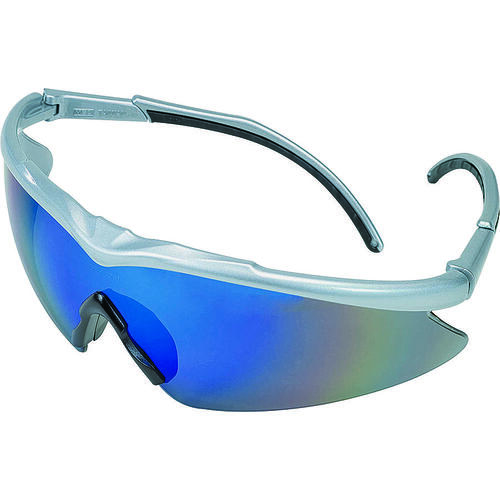 10083094 Safety Glasses, Unisex, Anti-Fog Lens, Wraparound Frame, Silver Frame