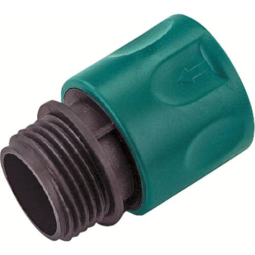 Hose Connector, 3/4 in, Male, Plastic, Yellow and Black