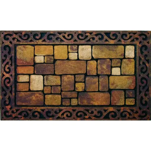 Masterpiece Door Mat, 30 in L, 18 in W, Rectangular