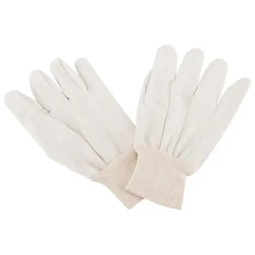 -3L Clute-Cut Work Gloves, One-Size, Straight Thumb, Knit Wrist Cuff, 70% Cotton 30% Polyester, 8 o - 2 per pack x12 packs