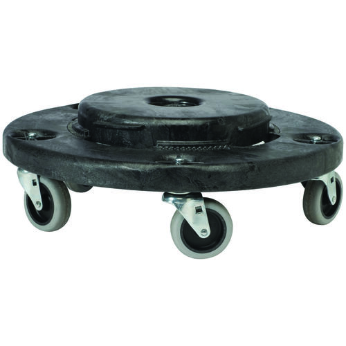 Rubbermaid FG264020BLA-XCP2 Trash Can Dolly, 350 lb, Plastic, Black - pack of 2