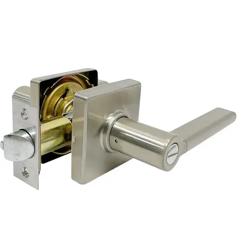 Privacy Lock, Lever, Contemporary, Satin Nickel Stainless Steel