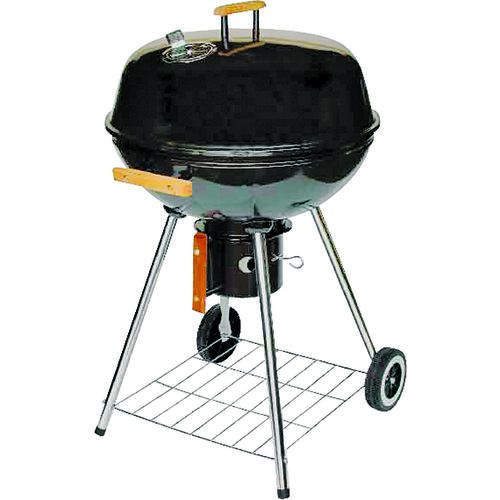 Charcoal Kettle Grill, 2 -Grate, 397 sq-in Primary Cooking Surface, Black, Steel Body