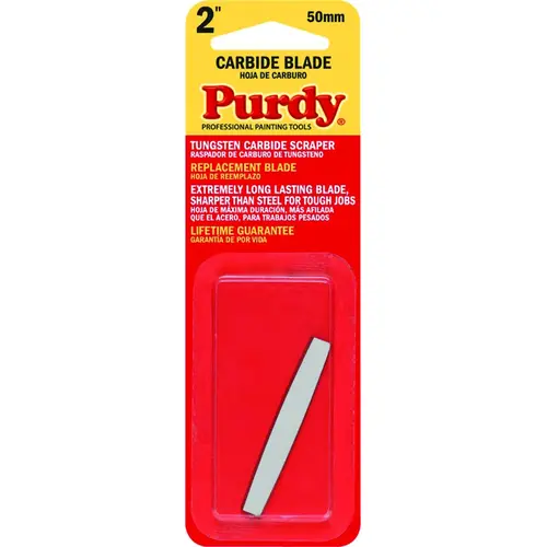 Purdy 144900225 900225 Scraper Blade, 2 in W Blade, Tungsten Carbide Blade